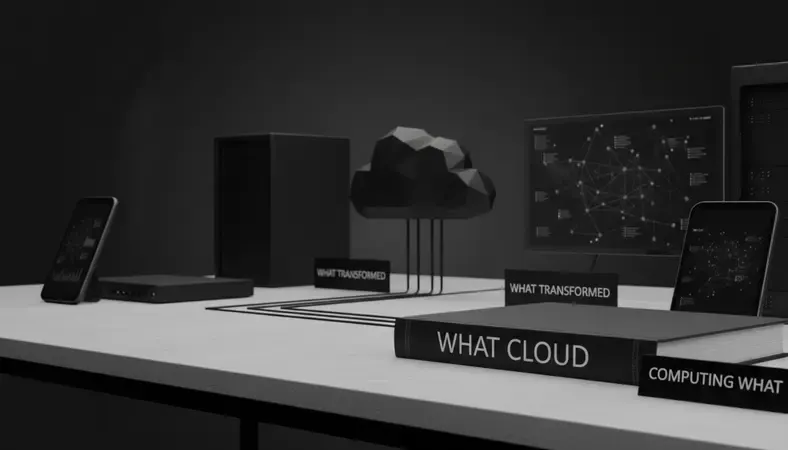 Diagram showing cloud computing architecture with servers, internet connection, and user devices accessing cloud resources