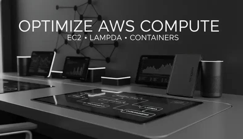 Flowchart showing how to choose between EC2, Lambda, and container services on AWS based on workload type and management preference