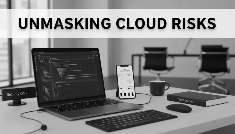 Infographic showing the most common cloud security threats including misconfiguration, credential theft, insider threats, and API vulnerabilities with risk levels