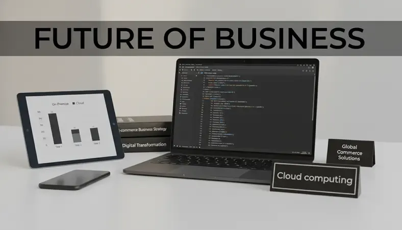 Bar chart comparing total cost of ownership between on-premise servers and cloud infrastructure over a three-year period