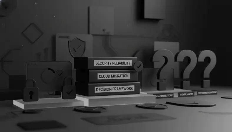 Visual decision framework showing questions businesses should ask before migrating to cloud infrastructure