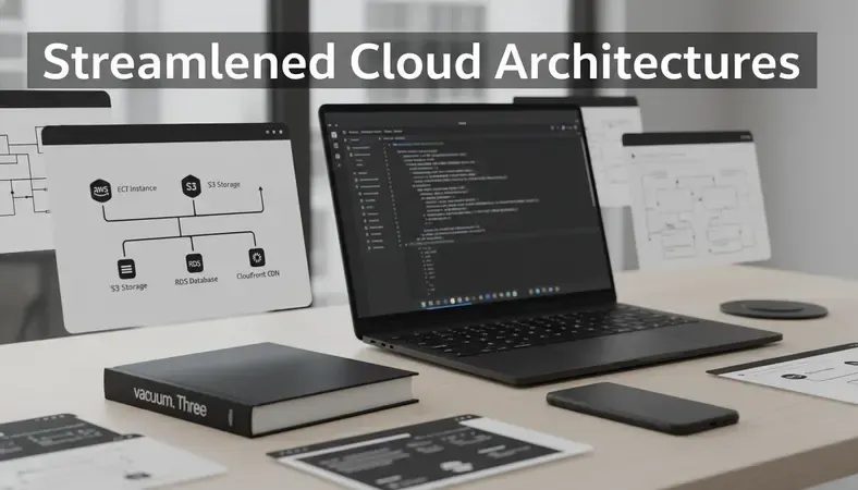 AWS service architecture diagram showing EC2, S3, RDS, and CloudFront connected in a typical web application setup